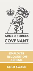 Armed Forces Covenant Employer Recognition Scheme Gold Award Logo